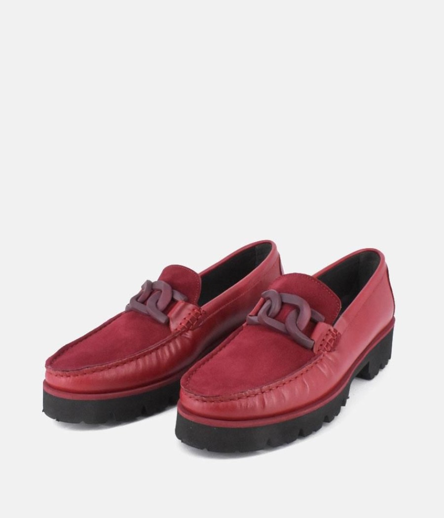 Vittoria Mengoni Vittoria Mengoni Beautiful Red Leather Loafers New