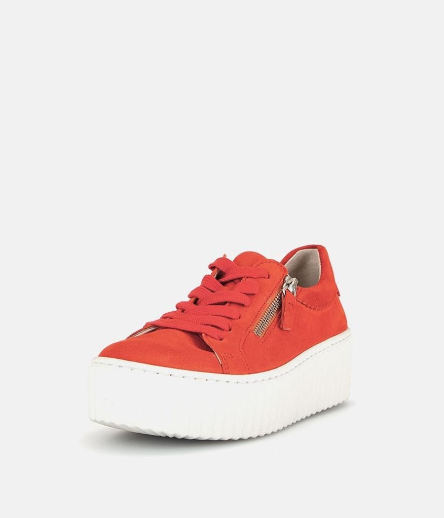 Gabor Gabor Chunky Pumpkin Orange Trainers Clearance