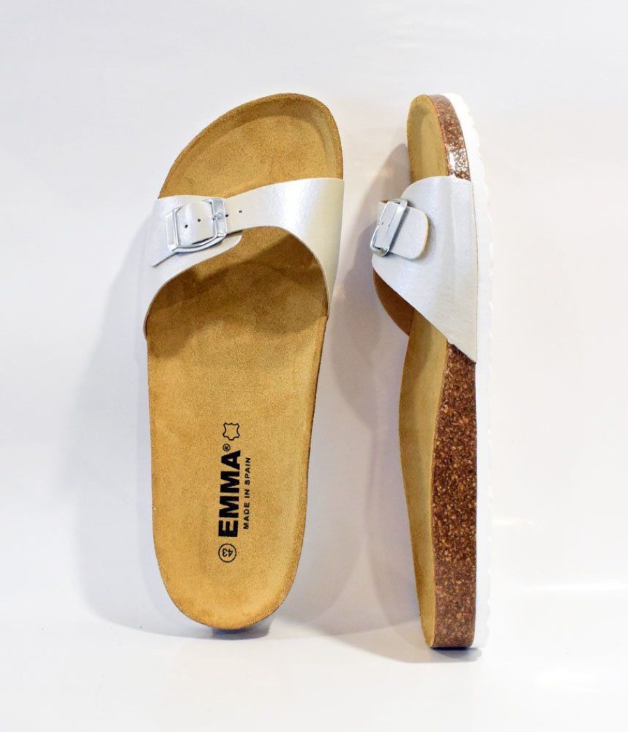 Emma Versatile Chic Pearl Leather Slides Clearance