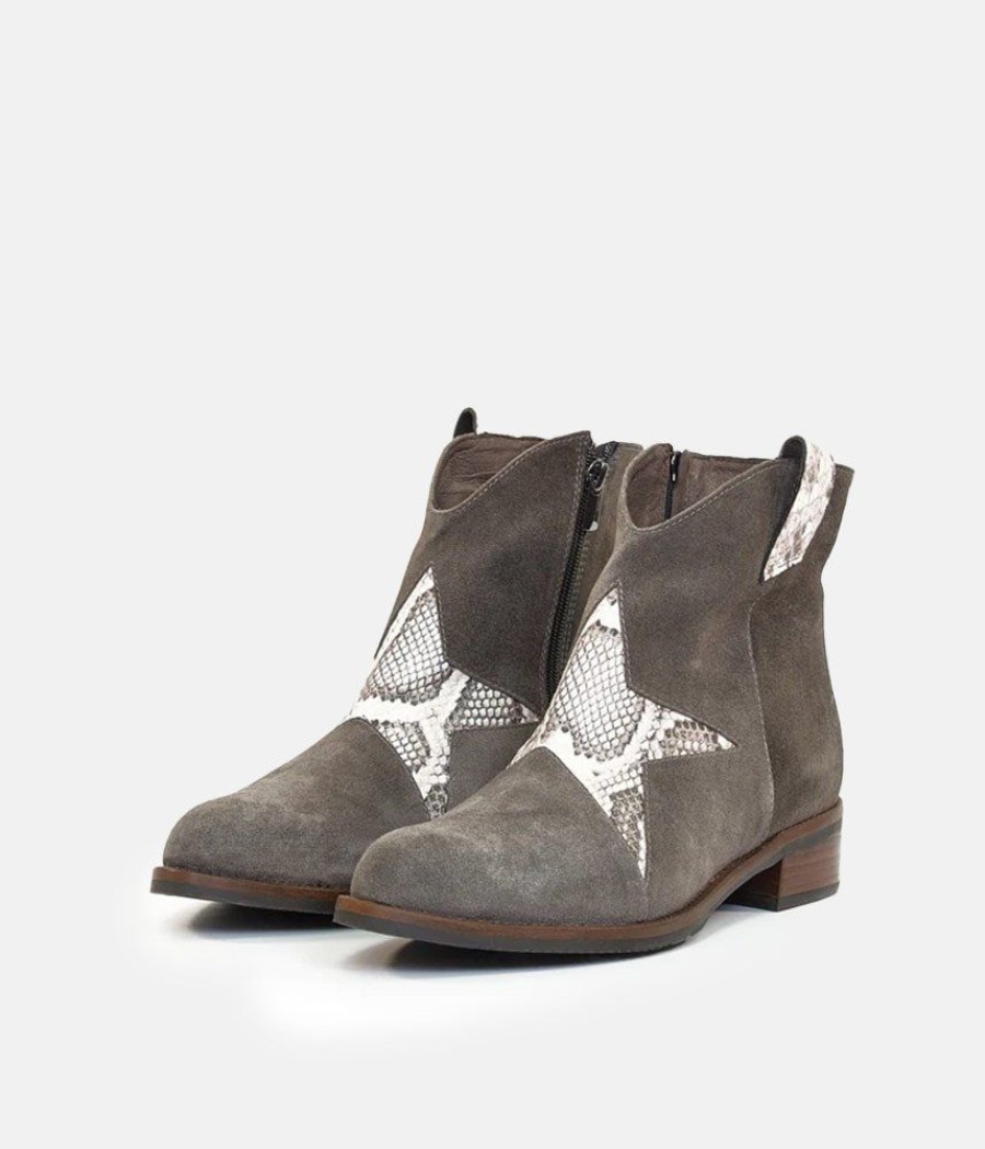 TallGalls Tall Galls Premium Grey Suede Star Boots Best