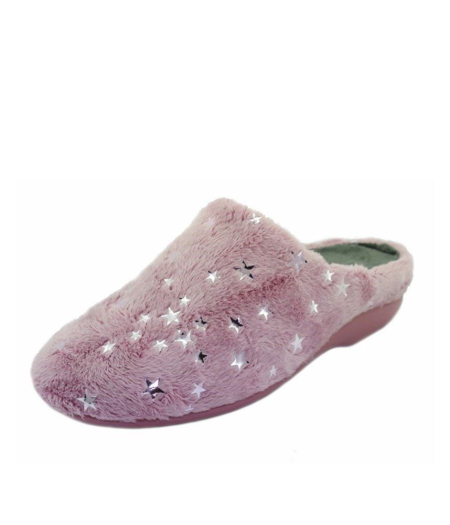 Berevere Cute Rose Pink Star Slippers New