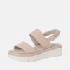 Tamaris Tamaris Comfort Fit Beige Wedge Sandals Wholesale