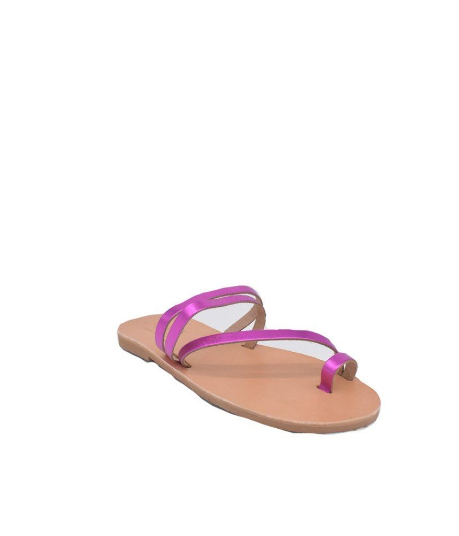 Glaritis Glaritis Hot Pink Alcyone Toe Post Sandals Clearance