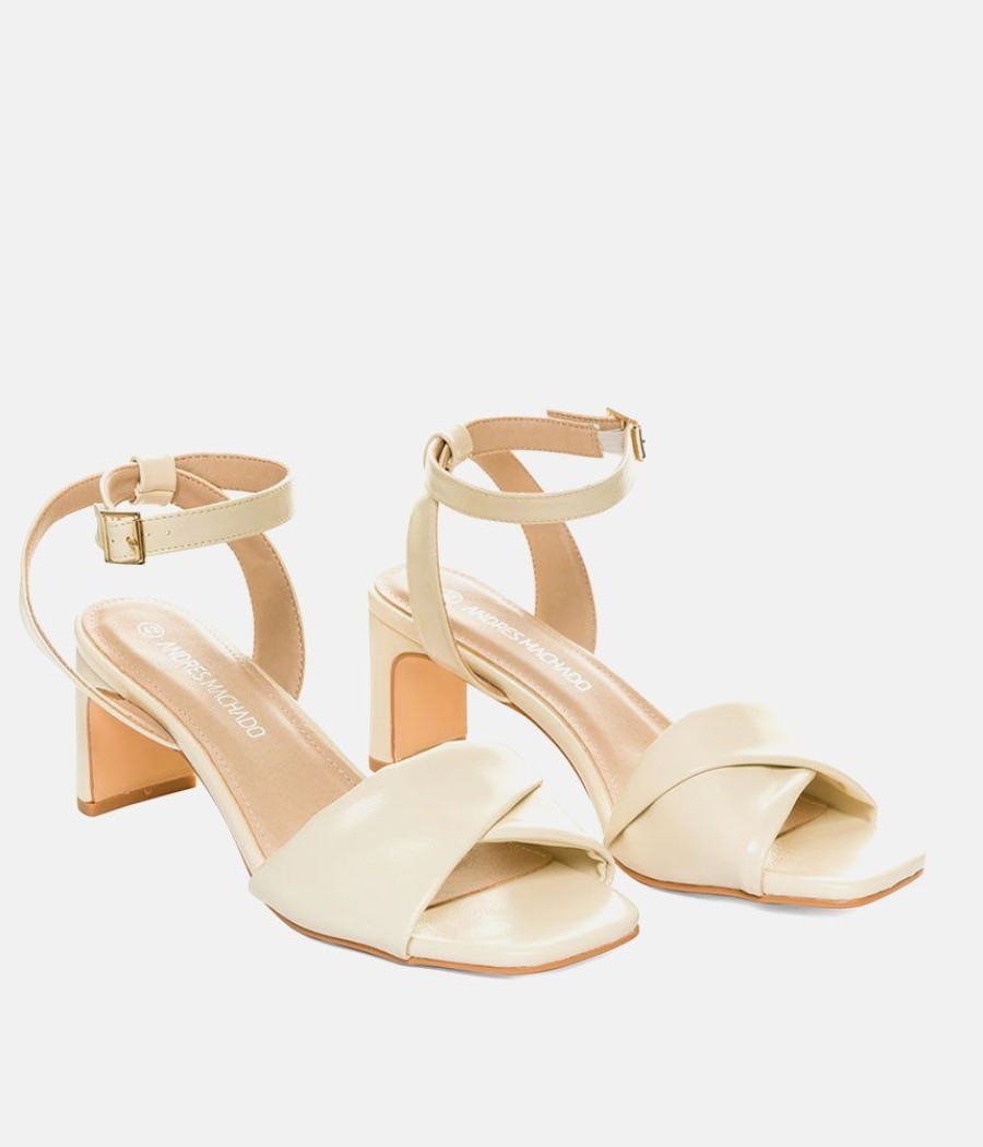 Andres Machado Versatile Beige Occasion Leather Sandals Best