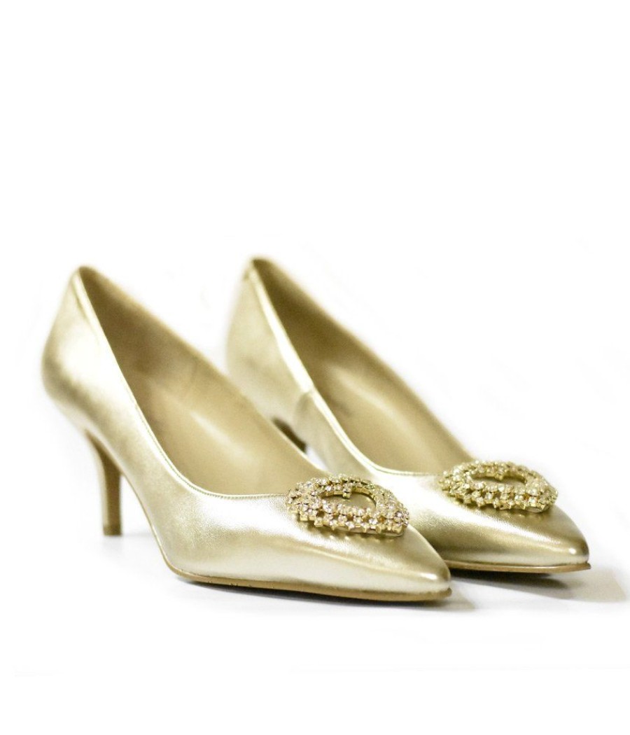 Cinderella Shoes Glamorous Metallic Gold Cinderella Heels New